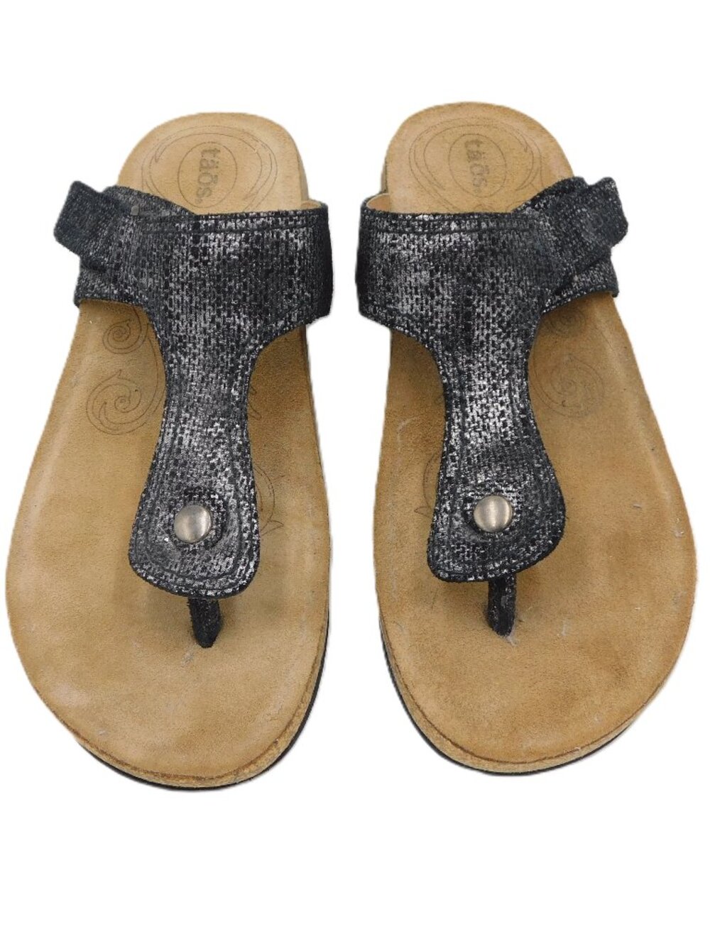 Taos Footwear Lucy Ebony Thong Sandals | Leather | EUC | 8-8.5 / 38 EU